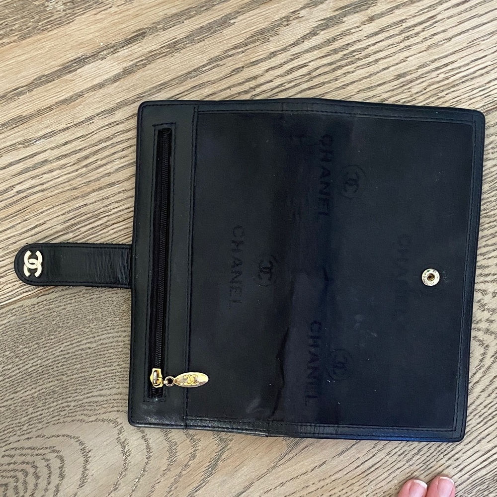 Designer Wallet Vintage Classic Black Leather Wallet – Authenticity Unverified - Picture 3 of 9